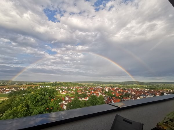 Doppelter Regenbogen über Ellmendingen